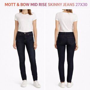 MOTT & BOW MID RISE SKINNY JEANS 27X30